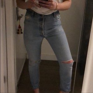 Re/done high rise skinny indigo